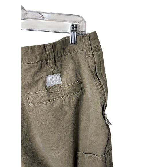 Columbia Mens Khaki Cargo Pants 40W x 30L Cotton Relaxed Fit Durable Outdoor Wea - Picture 7 of 7